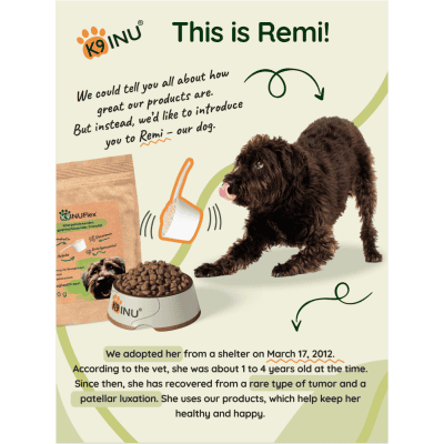 This is Remi, our dog. She also takes this and she is healthy.