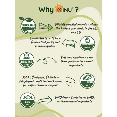 it is certified organic, GMO-free, and lab-tested joint support supplement for dogs