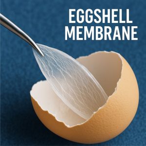 Eggshell membrane (ESM) close-up – a natural source of collagen and joint-supporting nutrients